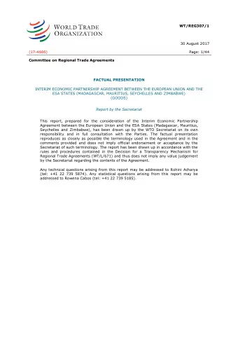 WT/REG307/1  30 August 2017 (17-4606)  Page: 1/44 Committee on Regional Trade Agreements  FACTUAL