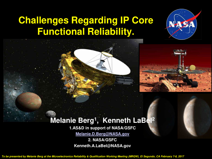 challenges regarding ip core functional reliability