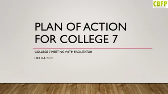 FOR COLLEGE 7  COLLEGE 7 MEETING WITH FACILITATOR  DOULA 2019  WORLD HERITAGE  creation of new