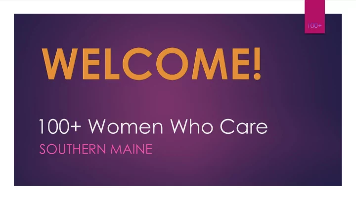 100 women who care