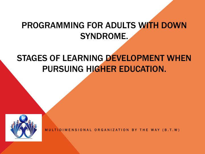 programming for adults with down syndrome stages of