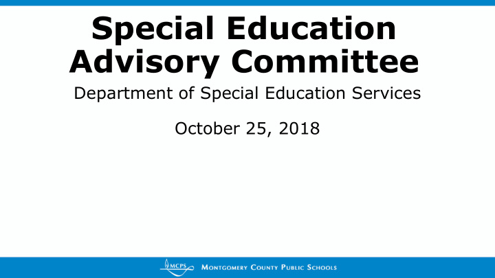 special education advisory committee