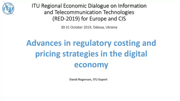 advances in regulatory costing and