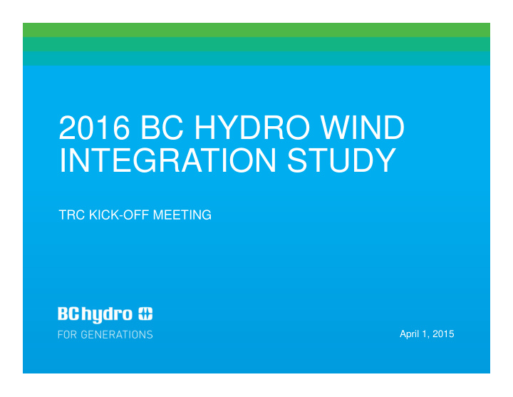 2016 bc hydro wind integration study