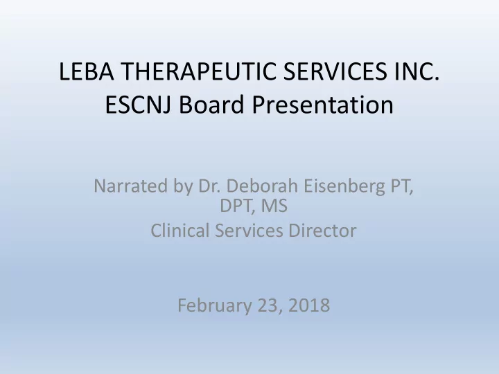 escnj board presentation