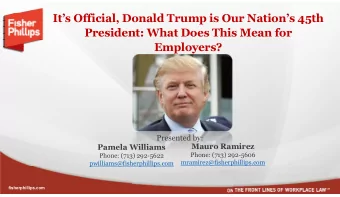 Its Official, Donald Trump is Our Nations 45th  President: What Does This Mean for
