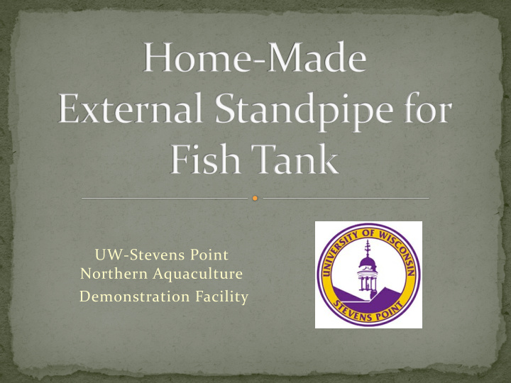 uw stevens point northern aquaculture demonstration