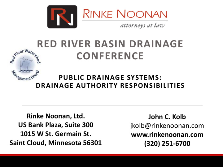 red river basin drainage conference