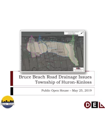 Bruce Beach Road Drainage Issues  Township of Huron-Kinloss  Public Open House  May 25, 2019
