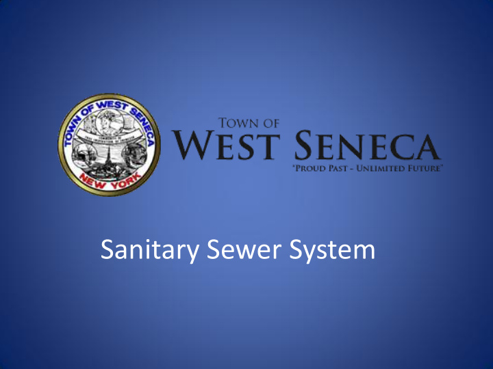 sanitary sewer system summary