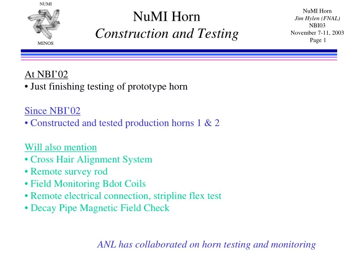 numi horn