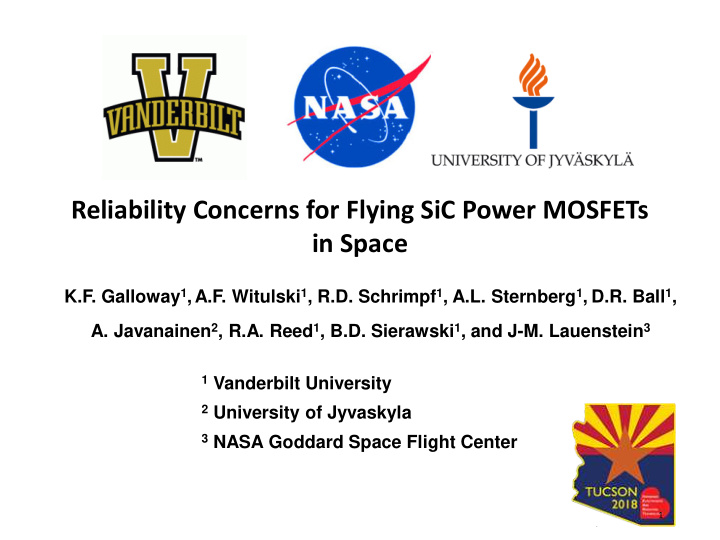reliability concerns for flying sic power mosfets in space