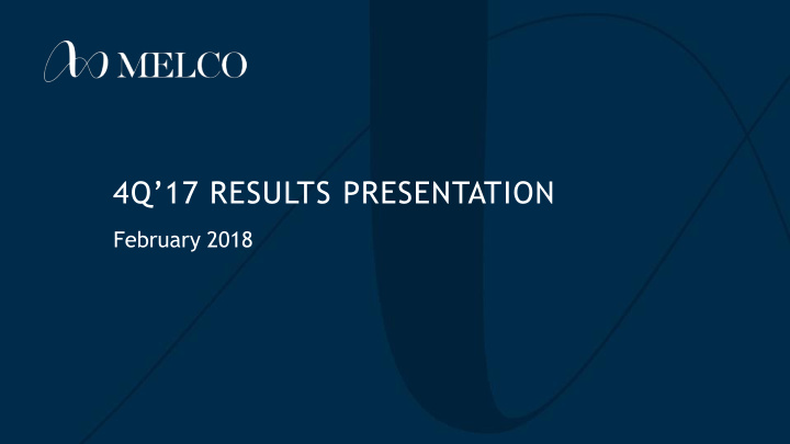 4q 17 results presentation