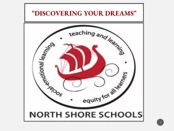 DISCOVERING YOUR DREAMS   1  ALIGNMENT TO DISTRICT GOALS,  STRATEGIC PLAN AND MISSION  GOALS