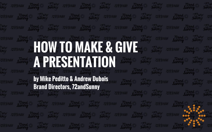how to make amp give a presentation