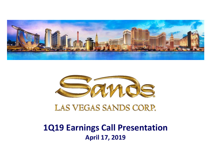 1q19 earnings call presentation