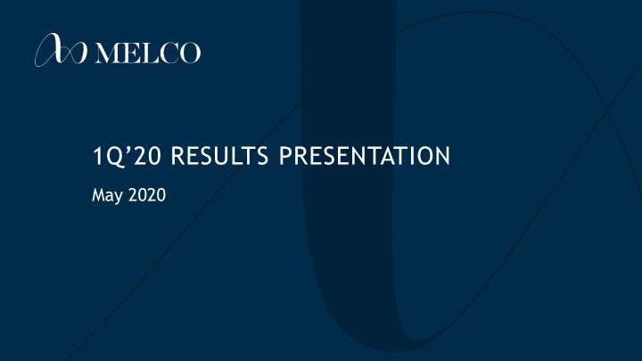1q 20 results presentation