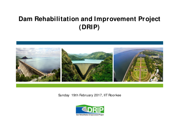 dam rehabilitation and improvement project drip