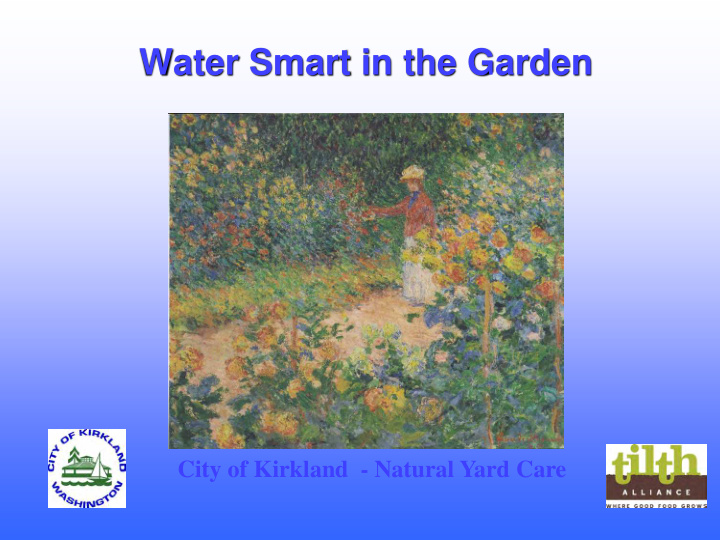 water smart in the garden