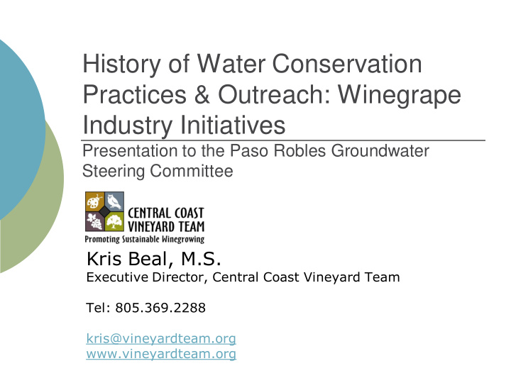 history of water conservation practices amp outreach