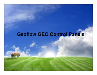 Geoflow GEO Control Panels  Follow the Slides  Install Your Geoflow control Panel  Wiring