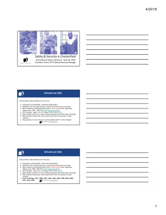 4/20/18  Safety &amp; Security in Chesterfield  School Board Safety Task Force - April 24, 2018