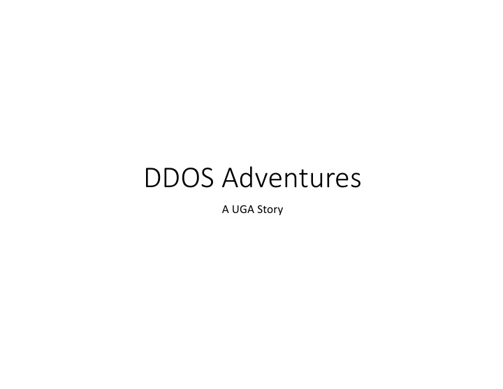 ddos adventures