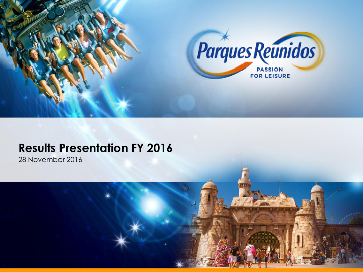 results presentation fy 2016