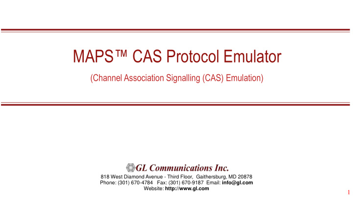 maps cas protocol emulator