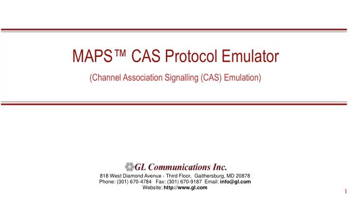 maps cas protocol emulator
