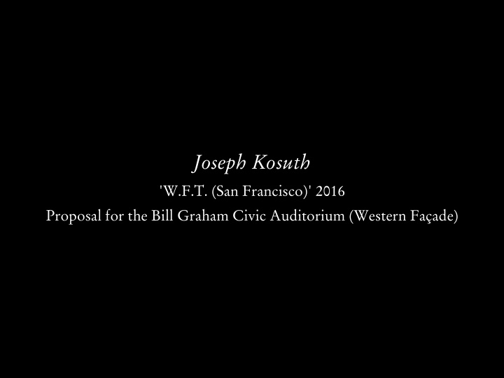 joseph kosuth