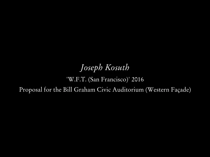 joseph kosuth