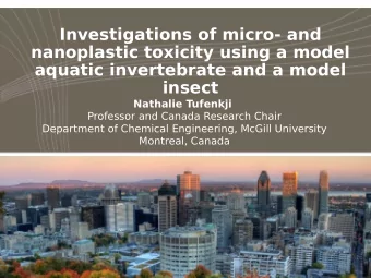 Investigations of micro- and  nanoplastic toxicity using a model  aquatic invertebrate and a model