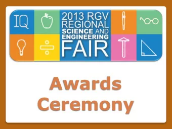 Awards  Ceremony  Congratulations to each of todays  participants!  Over 500 students at both at