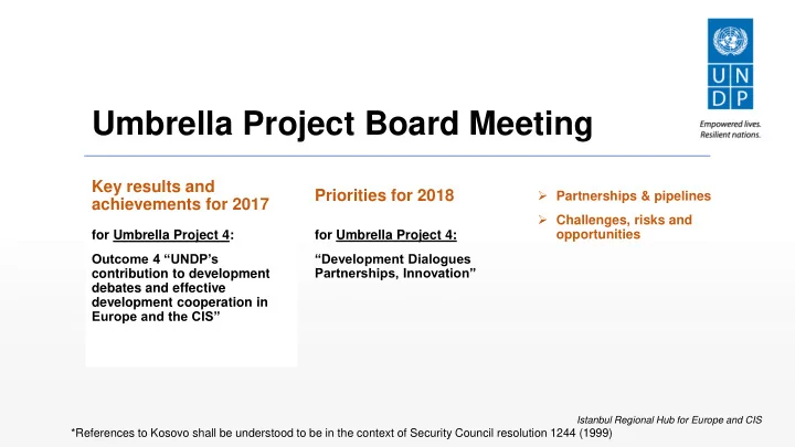 umbrella project board meeting