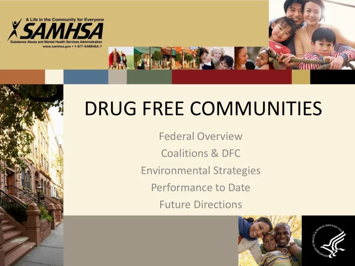 drug free communities
