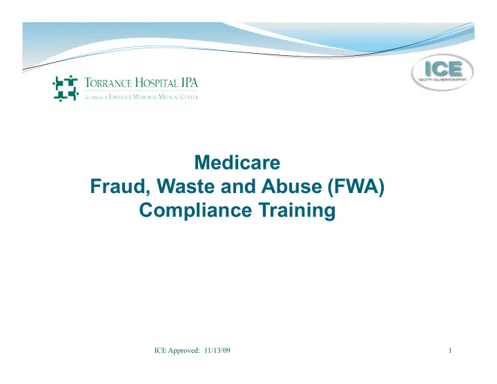 medicare fraud waste and abuse fwa compliance training