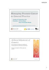 managing prostate cancer in general practice
