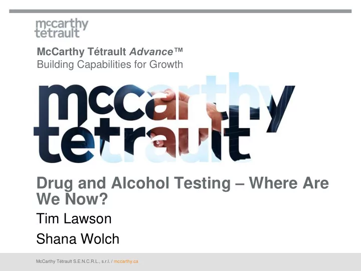 drug and alcohol testing where are