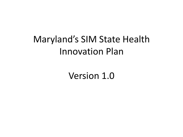 maryland s sim state health
