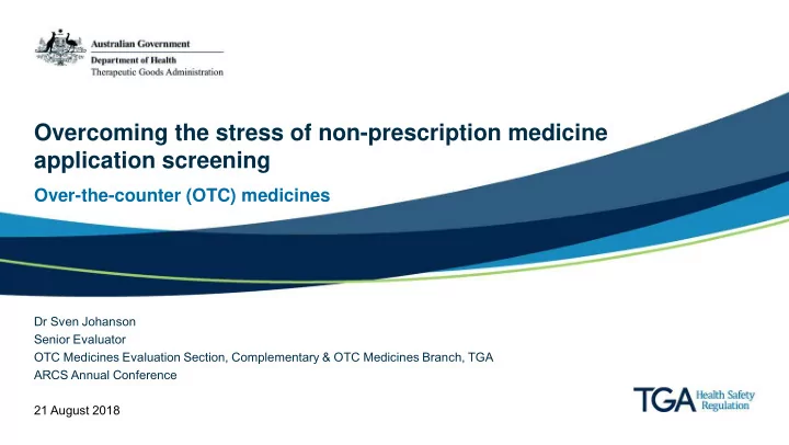 overcoming the stress of non prescription medicine