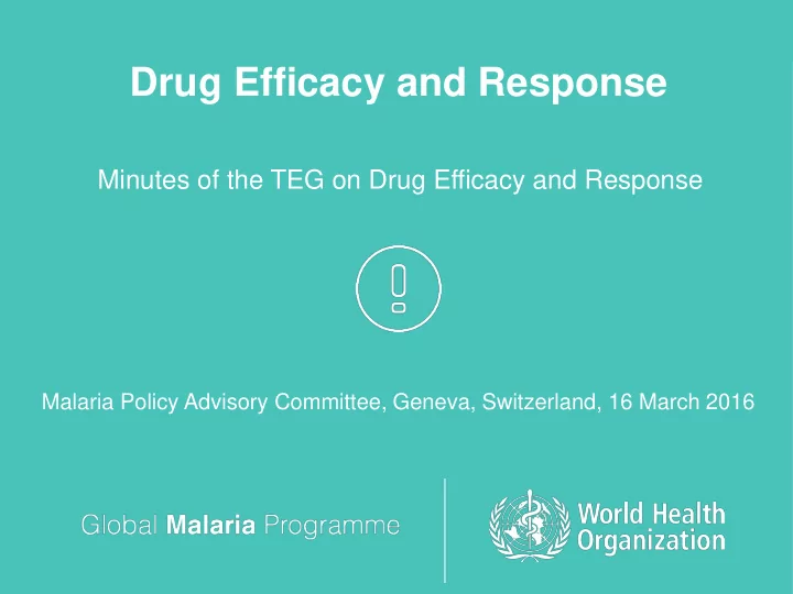 drug efficacy and response