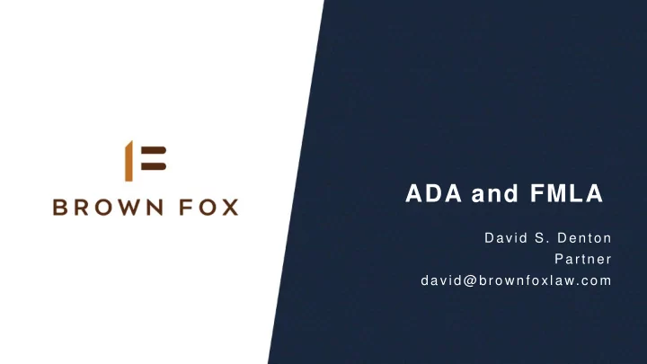ada and fmla