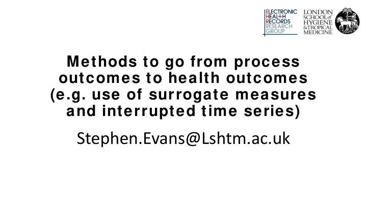 stephen evans lshtm ac uk