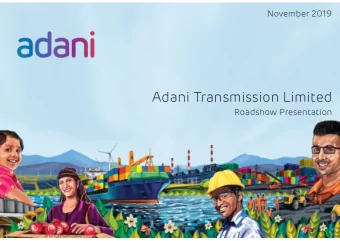 Adani Transmission Limited  Roadshow Presentation  STRICTLY CONFIDENTIAL  Legal Disclaimer  This