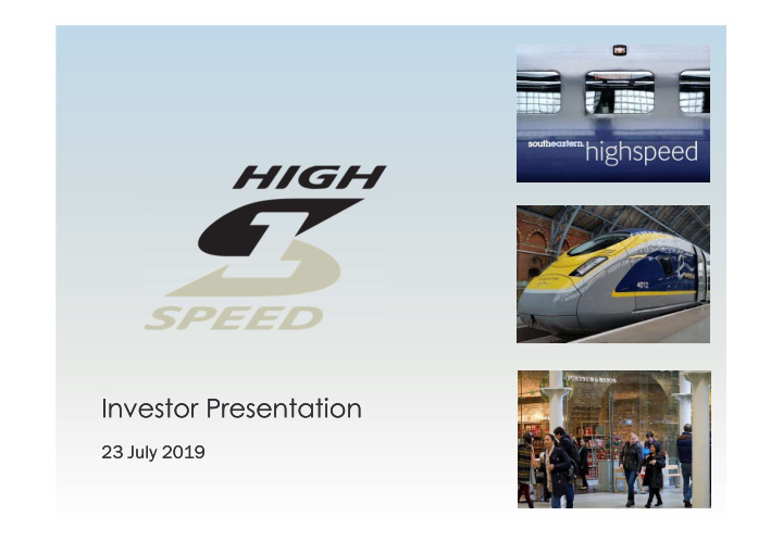 investor presentation investor presentation