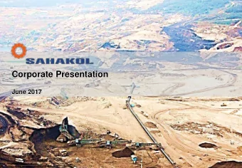 Corporate Presentation  June 2017 1 Overview of Sahakol Equipment Public Company Limited (SQ)