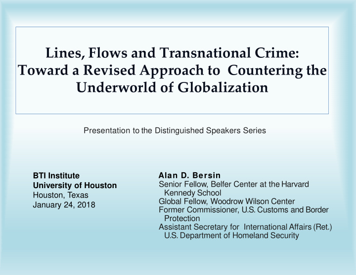 lines flows and transnational crime toward a revised