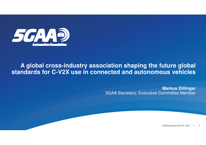 a global cross industry association shaping the future