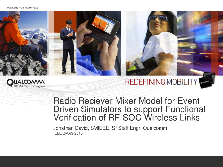 radio reciever mixer model for event driven simulators to